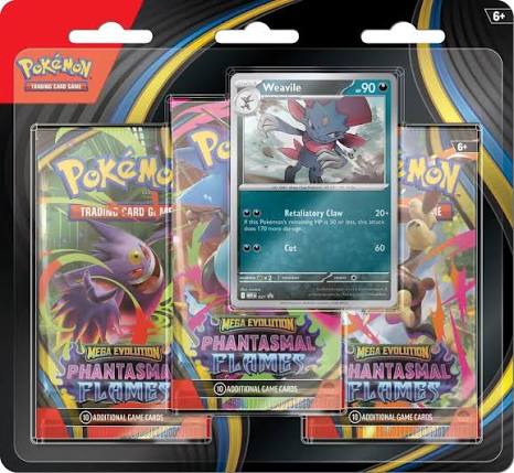 Phantasmal Flames Weavile 3-Pack Blister